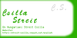 csilla streit business card